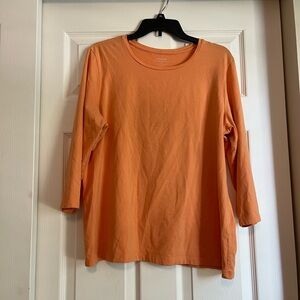 Chico's Vibrant Orange Long Sleeve Top